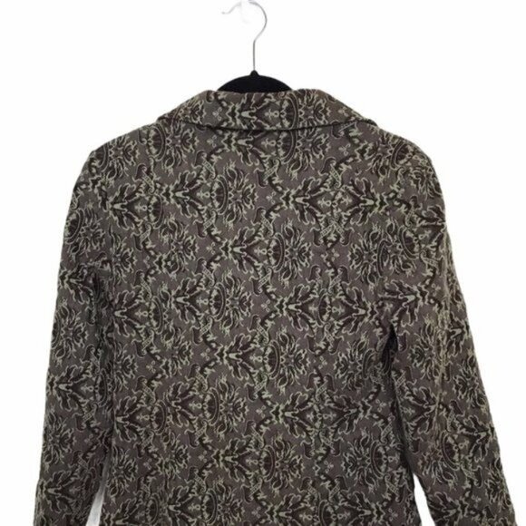 Young Essence Brown Green Embroidered Coat Small - Picture 6 of 12